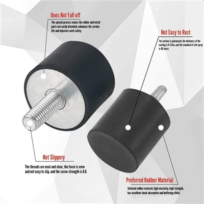 Monarcha Díol Gineadóir Rubber Feistithe Isolator Rubber Damper Tuairteora